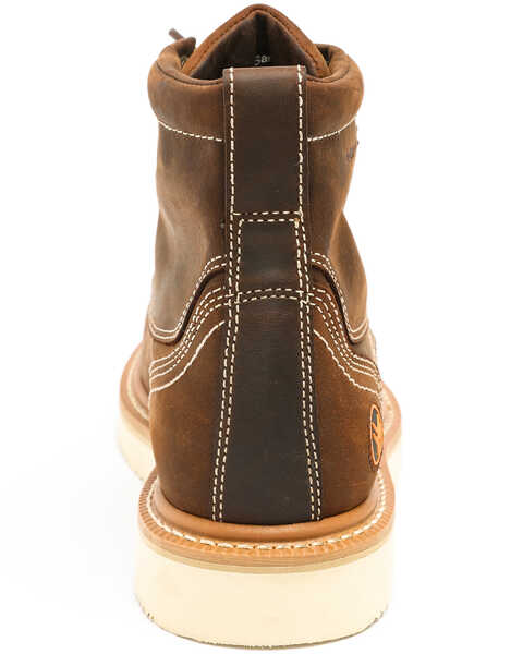 Hawx Men's Grade Moc Distressed Wedge Work Boots - Nano Composite Toe, Distressed Brown, hi-res