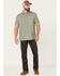 Image #2 - North River Men's Cozy Cotton Small Plaid Short Sleeve Button Down Western Shirt , Green, hi-res