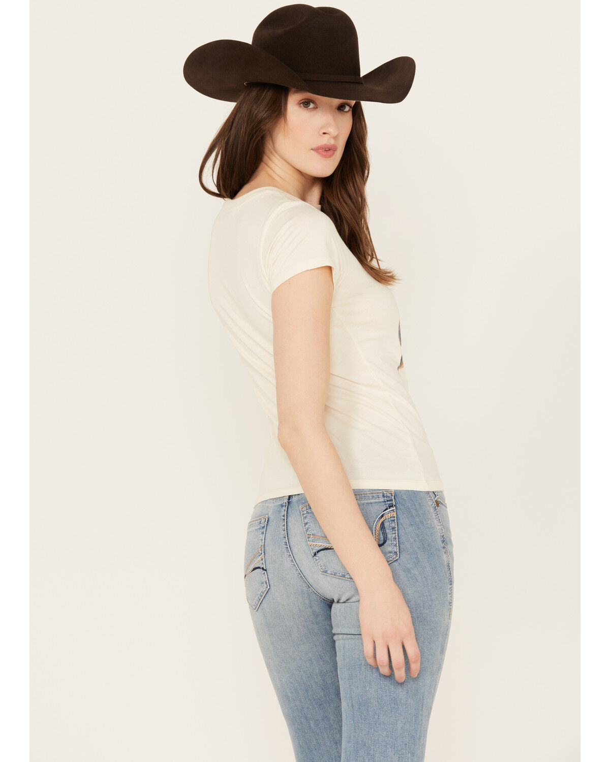 Image #4 - Shyanne Women's Just Ride Short Sleeve Girlfriend Crew Neck Graphic Tee, Cream, hi-res