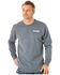 Image #1 - Wrangler FR Men's Wrench Flag Graphic Long Sleeve Work T-Shirt - Big, Indigo, hi-res