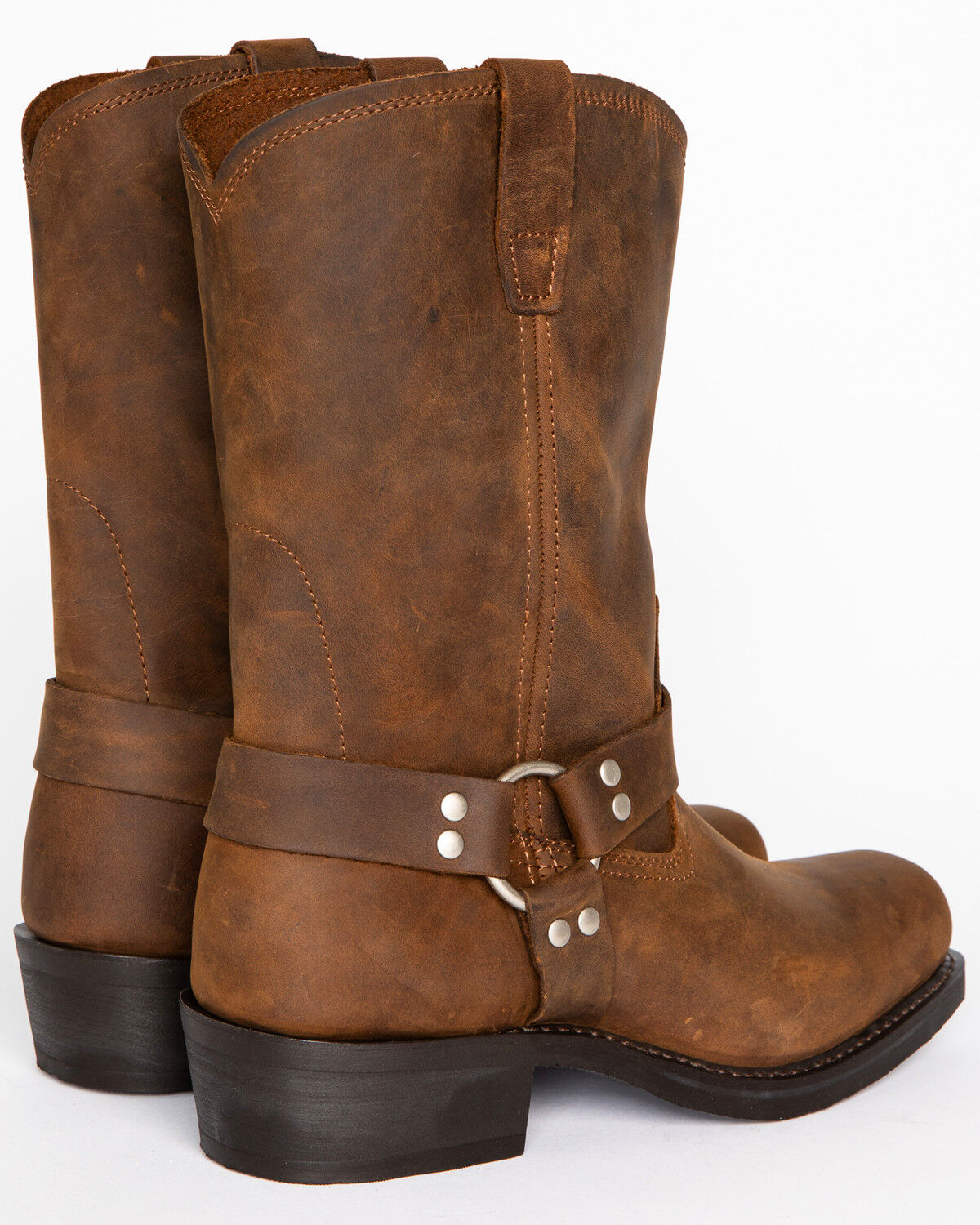 Image #5 - Brothers and Sons Men's Pull On Motorcycle Boots - Square Toe, Brown, hi-res