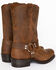 Brothers and Sons Men's Pull On Motorcycle Boots - Square Toe, Brown, hi-res