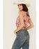 Image #4 - Free People Women's Weekend In Montauk Floral Print Cropped Tank Top, Pink, hi-res