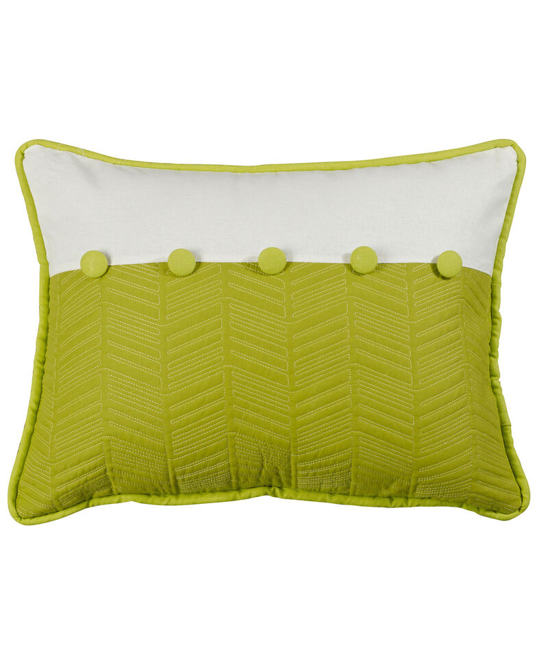 HiEnd Accents Fern and Quilted Pillow, 16" x 21", Multi, hi-res