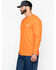 Image #5 - Carhartt Men's Loose Fit Heavyweight Long Sleeve Logo Pocket Work T-Shirt, Orange, hi-res