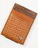 Hooey Men's Hands Up Basket Weave Money Clip, Brown, hi-res