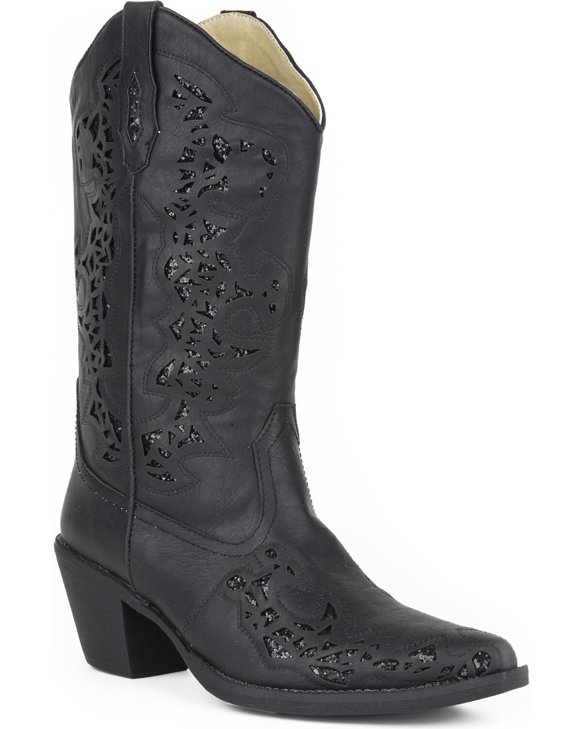 womens black pointed boots