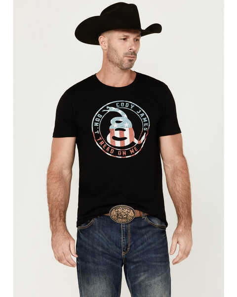 Cody James Men's Snake Circle Short Sleeve Graphic T-Shirt , Black, hi-res