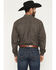 Image #4 - Cinch Men's Micro Geo Print Long Sleeve Button-Down Stretch Western Shirt, Brown, hi-res