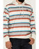 Image #3 - Hooey Men's Mesa Serape Striped Hooded Sweatshirt, Cream, hi-res