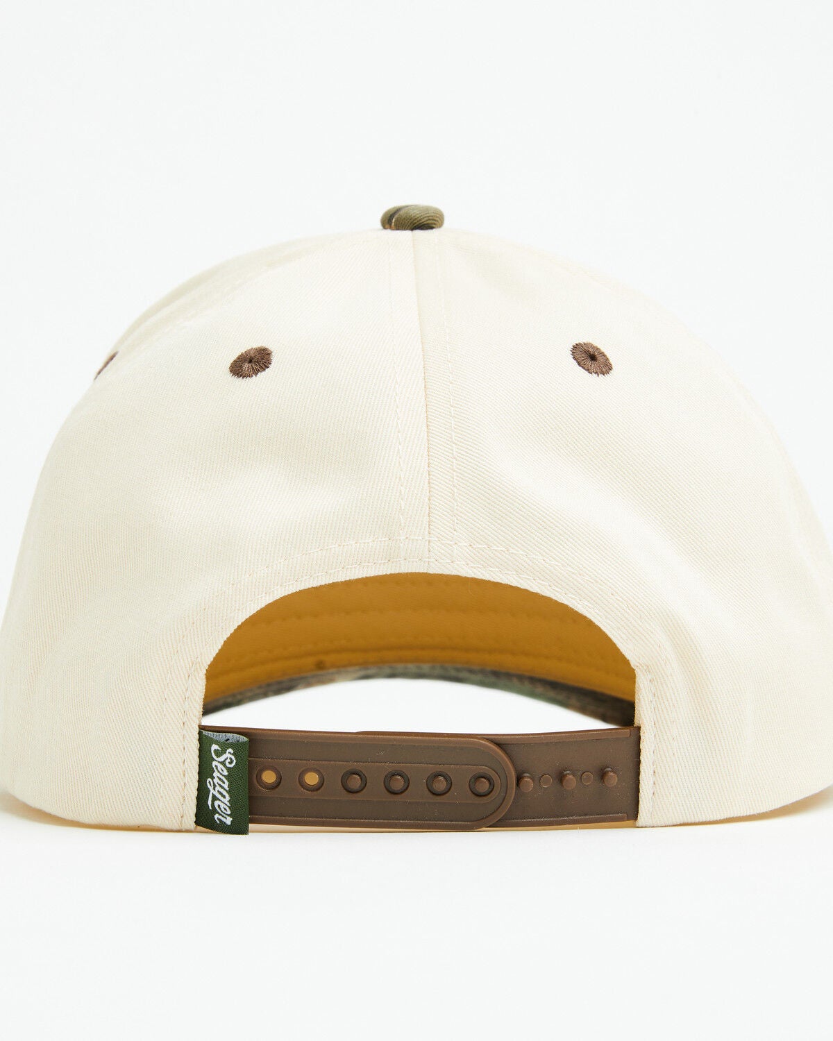 Image #3 - Seager Men's Camo Branded Snapback, Cream, hi-res