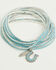 Image #1 - Lainey Wilson Women's Horseshoe Stretch Bracelet, Turquoise, hi-res