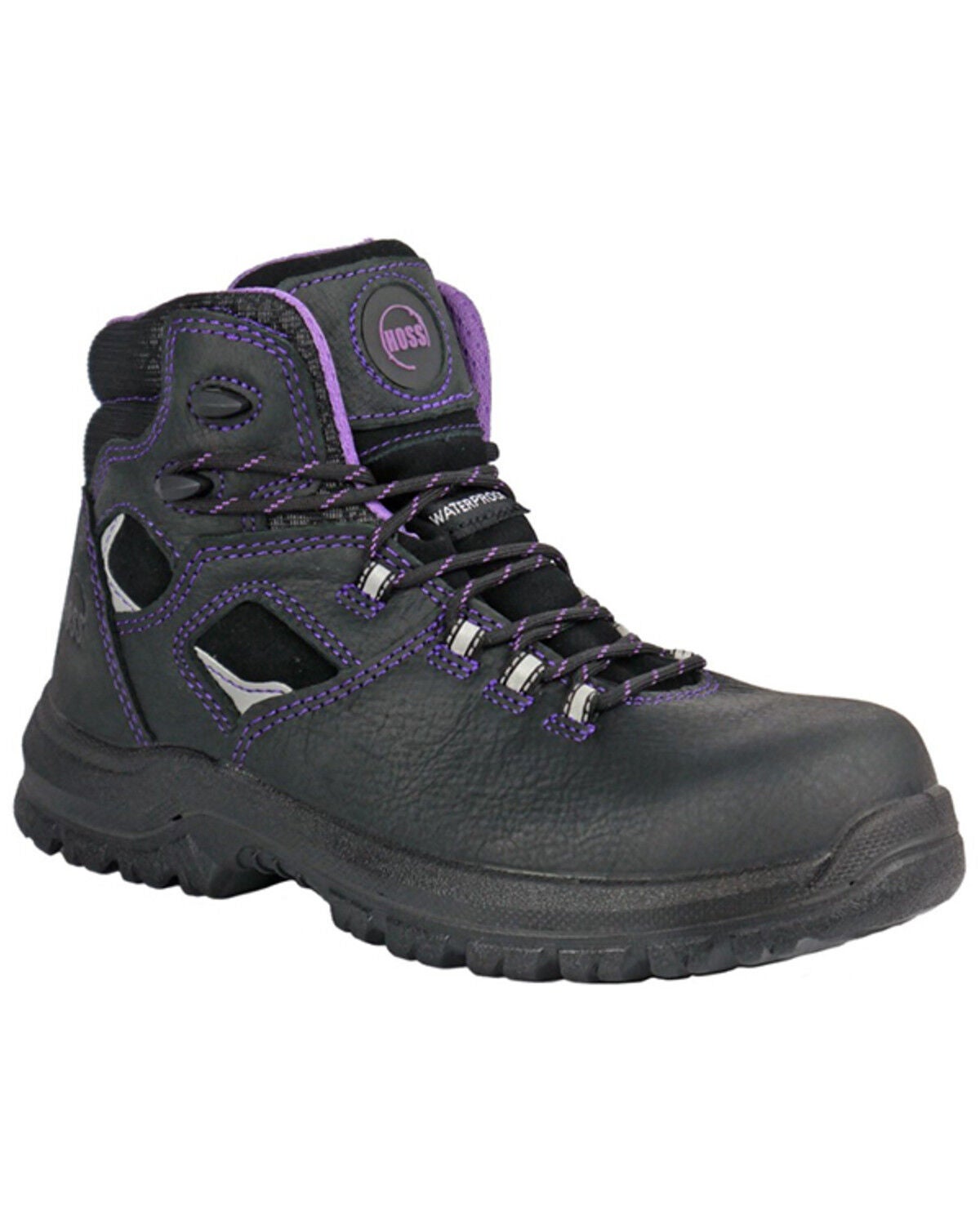 Hoss Women's 6" Lacy Waterproof Work Boots - Composite Toe, Black, hi-res