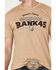 Image #3 - RANK 45® Men's Varsity Logo Short Sleeve Graphic T-Shirt, Tan, hi-res