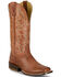 Image #1 - Tony Lama Women's Helena Western Boots - Broad Square Toe, Cognac, hi-res