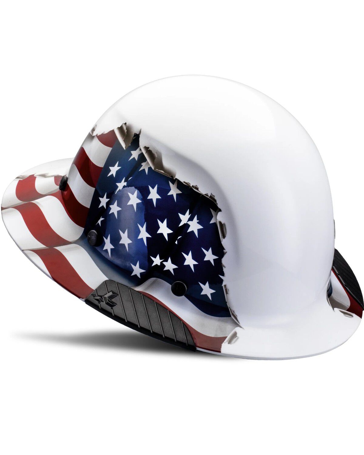 Image #2 - Lift Safety DAX American Flag Full Brim Hard Hat, Red/white/blue, hi-res