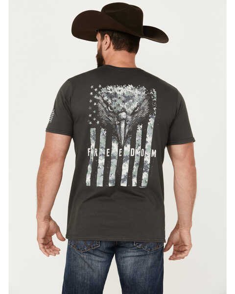 Buck Wear Men's Free Eagle Short Sleeve Graphic T-Shirt, Charcoal, hi-res