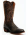 Image #1 - Dan Post Men's Exotic Teju Lizard Leather Tall Western Boots - Round Toe, Dark Brown, hi-res