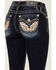 Image #2 - Miss Me Women's Dark Wash Wing Pocket Bootcut Stretch Denim Jeans, Dark Wash, hi-res
