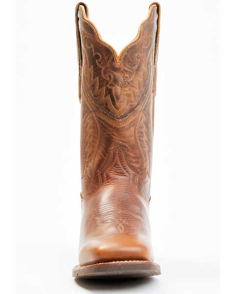 Image #4 - Dan Post Women's Embroidered Western Performance Boots - Broad Square Toe, Brown, hi-res