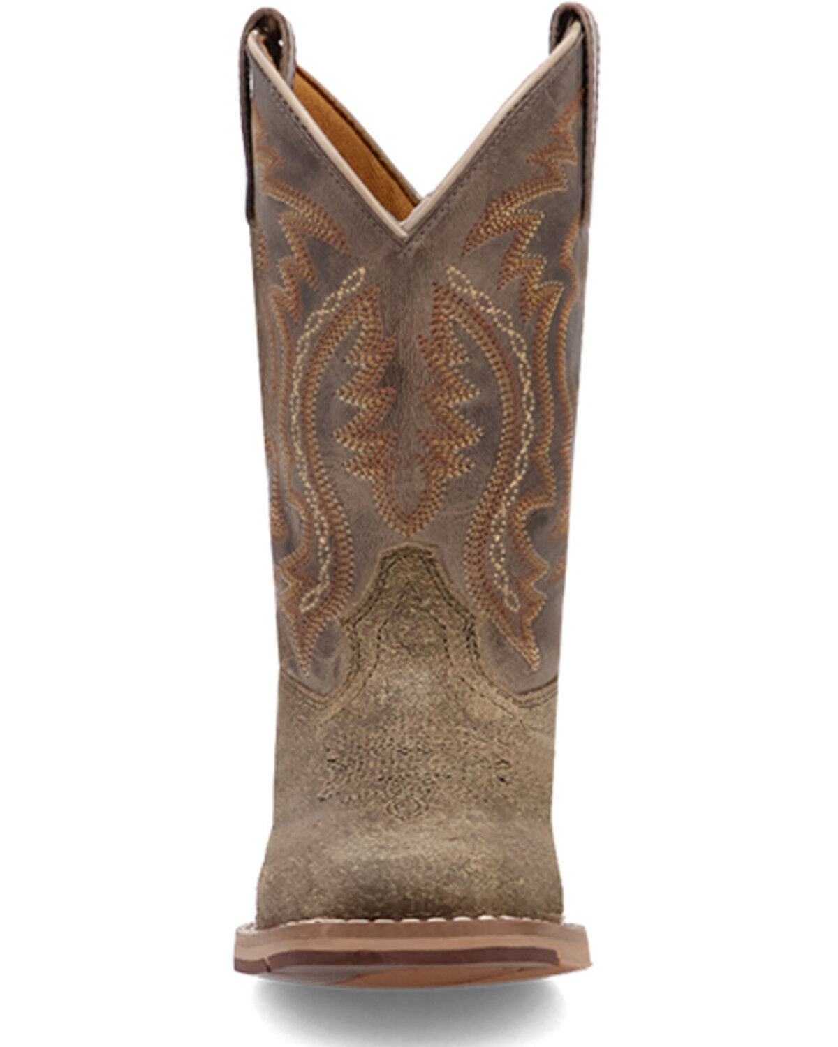 Image #4 - Dan Post Boys' Beasley Western Boots - Broad Square Toe, Blue, hi-res