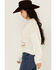 Image #2 - Wrangler Retro Women's Embroidered Boot Sweater, White, hi-res