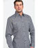 Tin Haul Men's Metal Logo Print Long Sleeve Western Shirt , Grey, hi-res