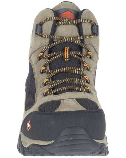 Image #4 - Merrell Men's MOAB Onset Waterproof Work Boots - Composite Toe, Stone, hi-res