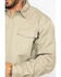 Hawx Men's Khaki Twill Snap Long Sleeve Western Work Shirt - Big , Beige/khaki, hi-res