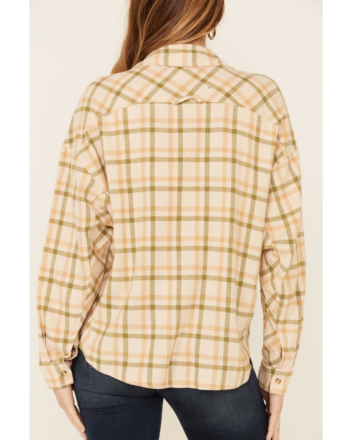 brown plaid shirt women's