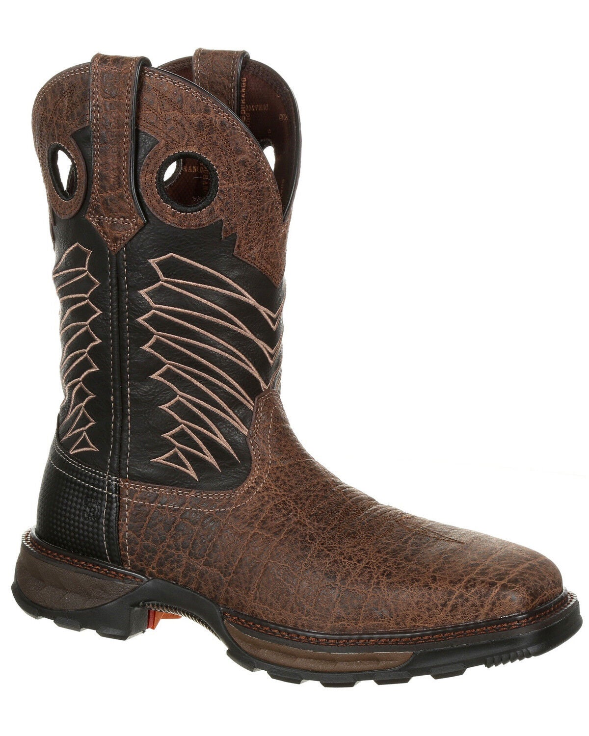 Durango Men's Maverick Waterproof Western Work Boots - Steel Toe, Brown, hi-res