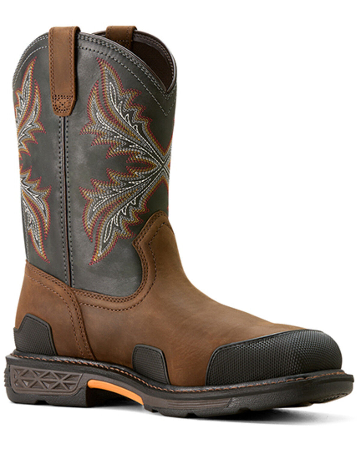 Image #1 - Ariat Men's Overdrive Work Boots - Composite Toe, Brown, hi-res
