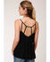 Roper Women's Black Embroidered Camisole Top, Black, hi-res