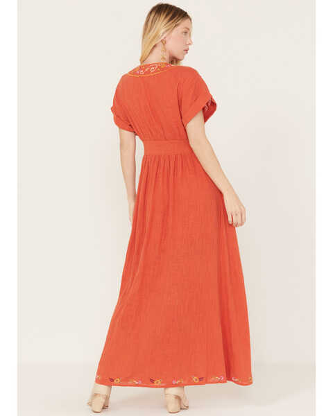 Image #4 - Free People Women's Maisle Maxi Dress, Dark Orange, hi-res