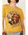 Image #2 - Rodeo Quincy Women's Grab Life By The Horns Graphic Short Sleeve Tee , Mustard, hi-res