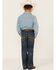 Image #3 - Cody James Boys' Saguaro Dark Wash Mid Rise Stretch Slim Bootcut Jeans, Blue, hi-res
