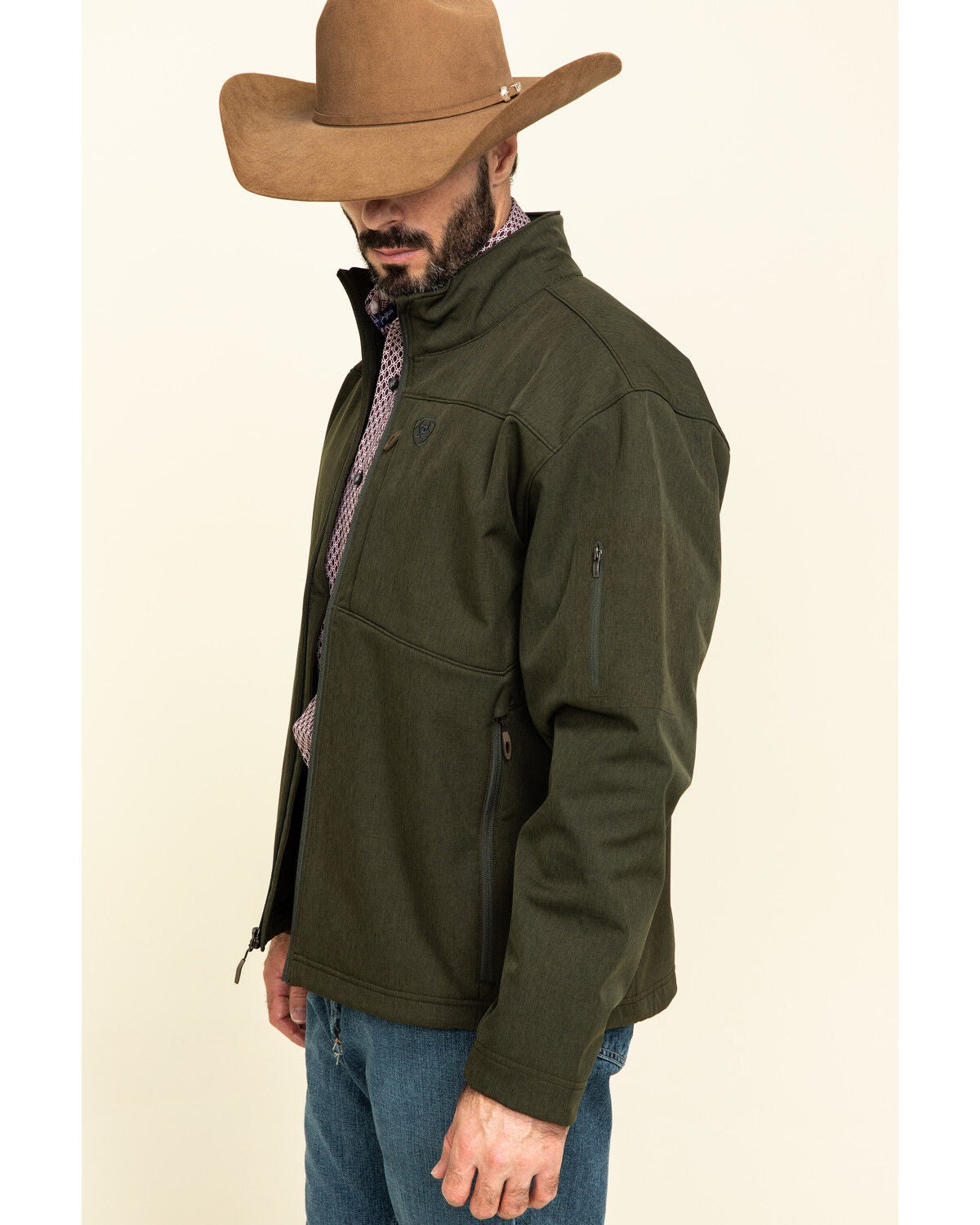 olive softshell jacket