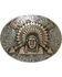 Image #1 - AndWest Men's Silver Sonoyta Vintage Indian Chief Buckle, Silver, hi-res