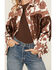 Image #3 - Saints & Hearts Women's Cow Print Tassel Jacket, Brown, hi-res