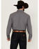 Image #4 - Blue Ranchwear Men's Grayson Striped Long Sleeve Pearl Snap Western Shirt, Indigo, hi-res