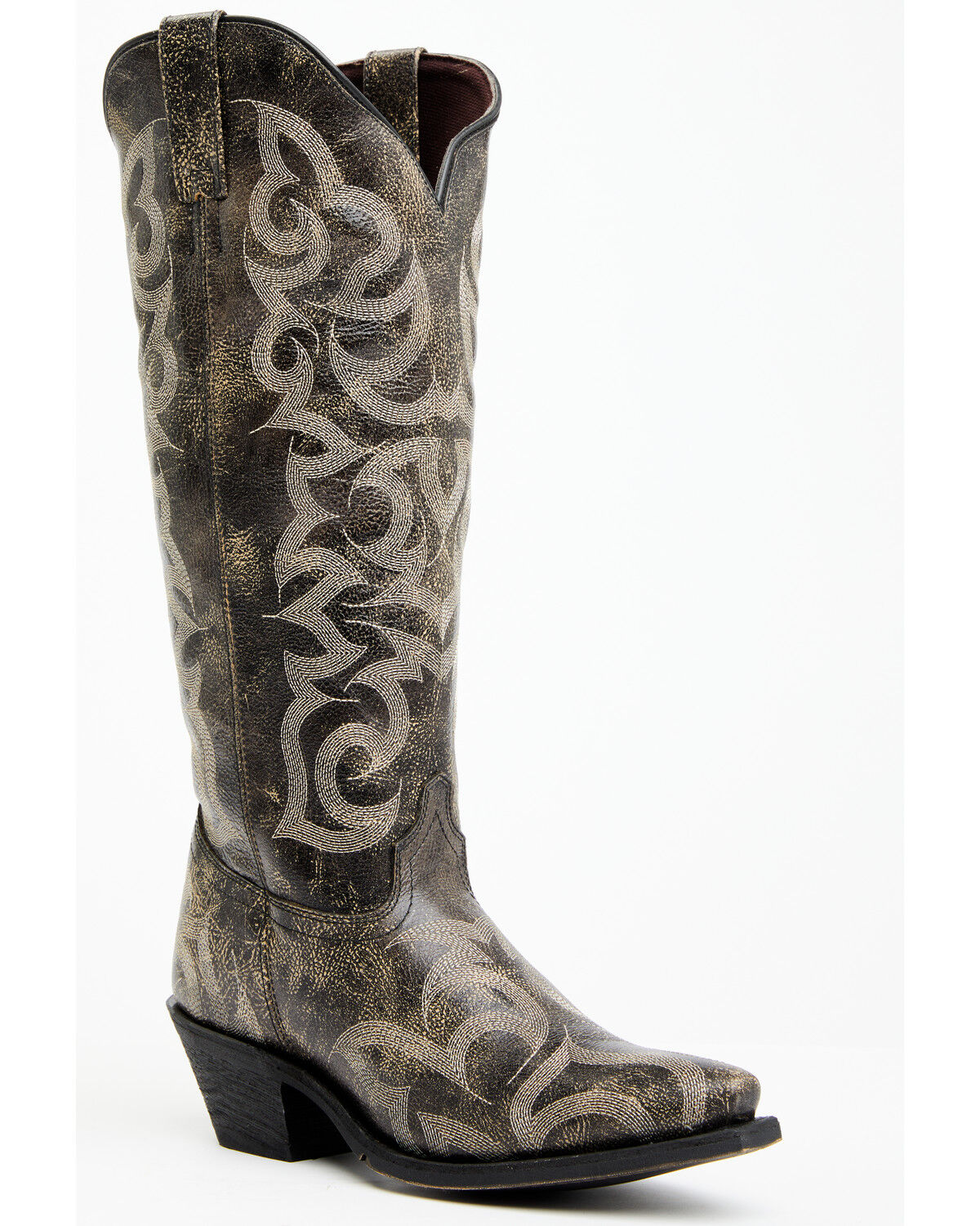 Image #1 - Laredo Women's Twyla Tall Western Boots - Snip Toe, Black, hi-res