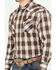 Image #3 - Rodeo Clothing Men's Plaid Print Long Sleeve Snap Western Shirt, Brown, hi-res