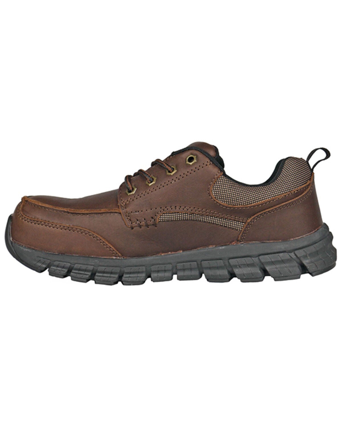 Image #3 - Hoss Men's Stepper Ultra Light Work Shoes - Composite Toe, Brown, hi-res