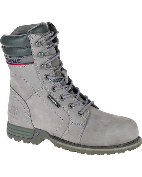 Image #2 - Caterpillar Women's Echo Waterproof Work Boots - Steel Toe, Grey, hi-res