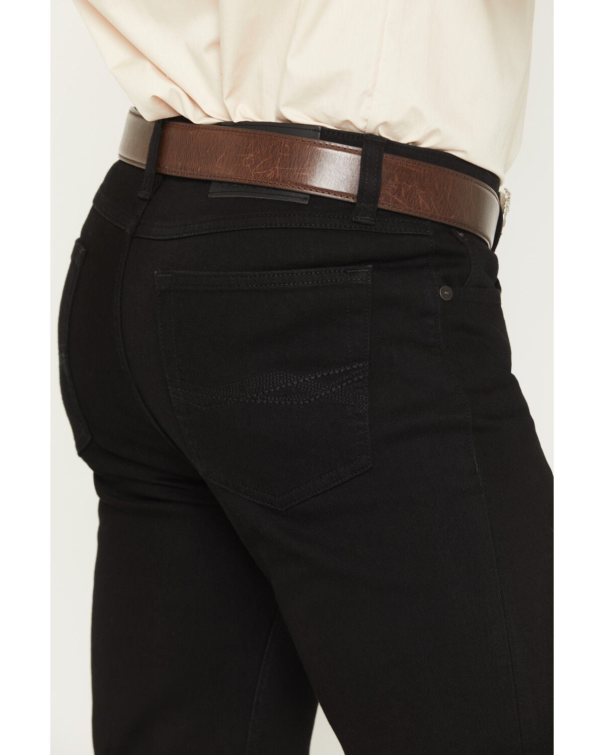 Image #4 - RANK 45&reg; Men's Midnight Wash Brock Relaxed Bootcut Performance Stretch Denim Jeans, Black, hi-res