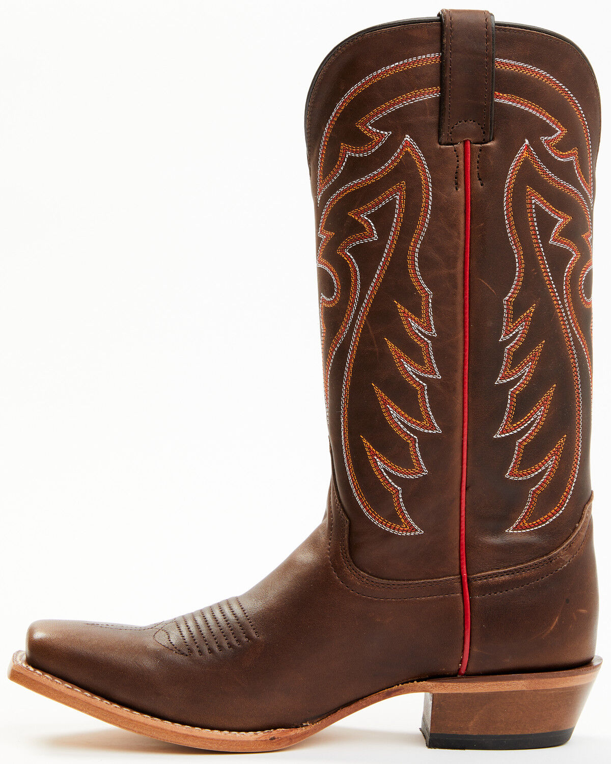 Image #3 - Justin Men's Brindle Western Boots - Square Toe, Brown, hi-res