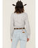 Image #5 - Cowboygirl by Jenna Paulette Women's Wallpaper Long Sleeve Pearl Snap Western Shirt, Blue, hi-res