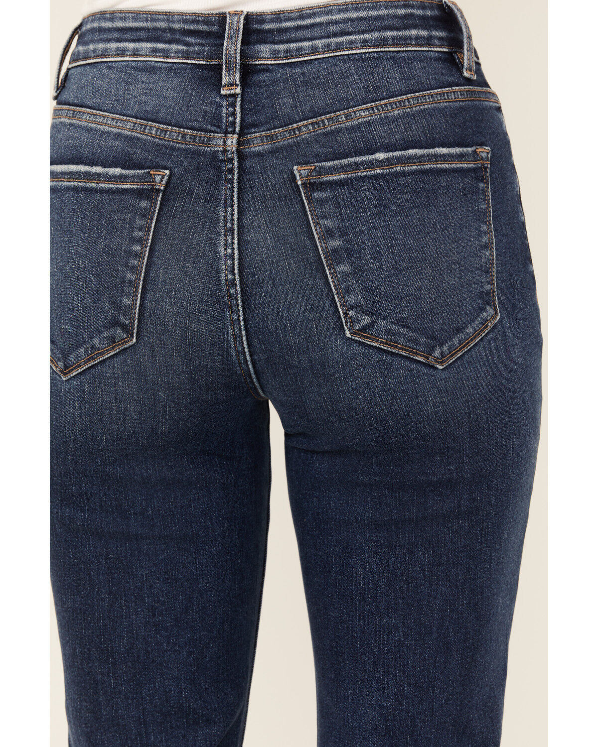 Image #4 - Vervet Women's Dark Wash High Rise Trouser Stretch Denim Jeans, Dark Wash, hi-res