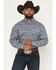 Image #1 - Ariat Men's Stoney Paisley Print Long Sleeve Button-Down Western Shirt - Big, Blue, hi-res