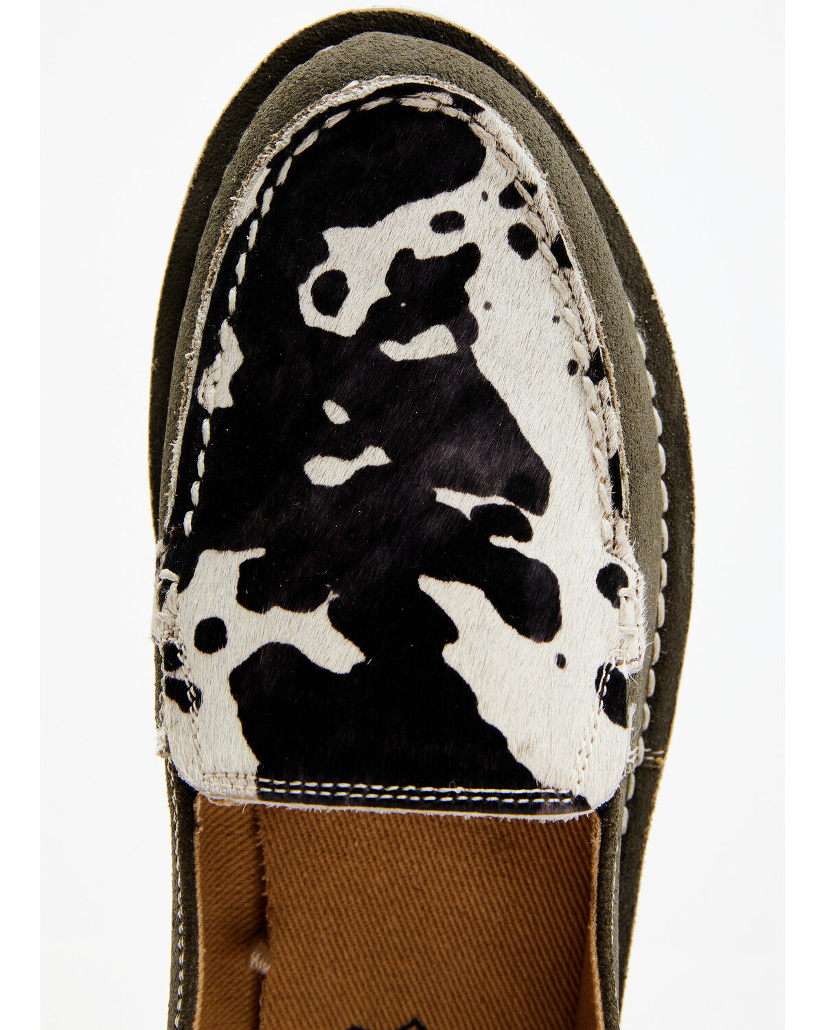 Image #6 - Myra Bag Women's Raven Cow Hair Slip-On Shoe - Moc Toe, Black, hi-res